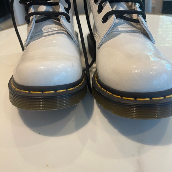 Dr martens white patent leather bicker boots - Picture 9 of 13